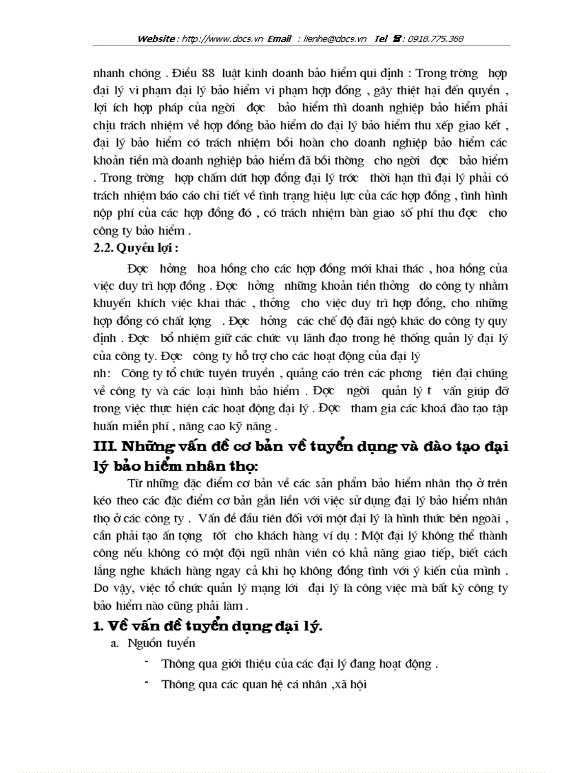 image for page Vấn đề tuyển dụng và đào tạo đại lý bảo hiểm nhân thọ ở công ty Bảo Việt nhân thọ Hà Nội