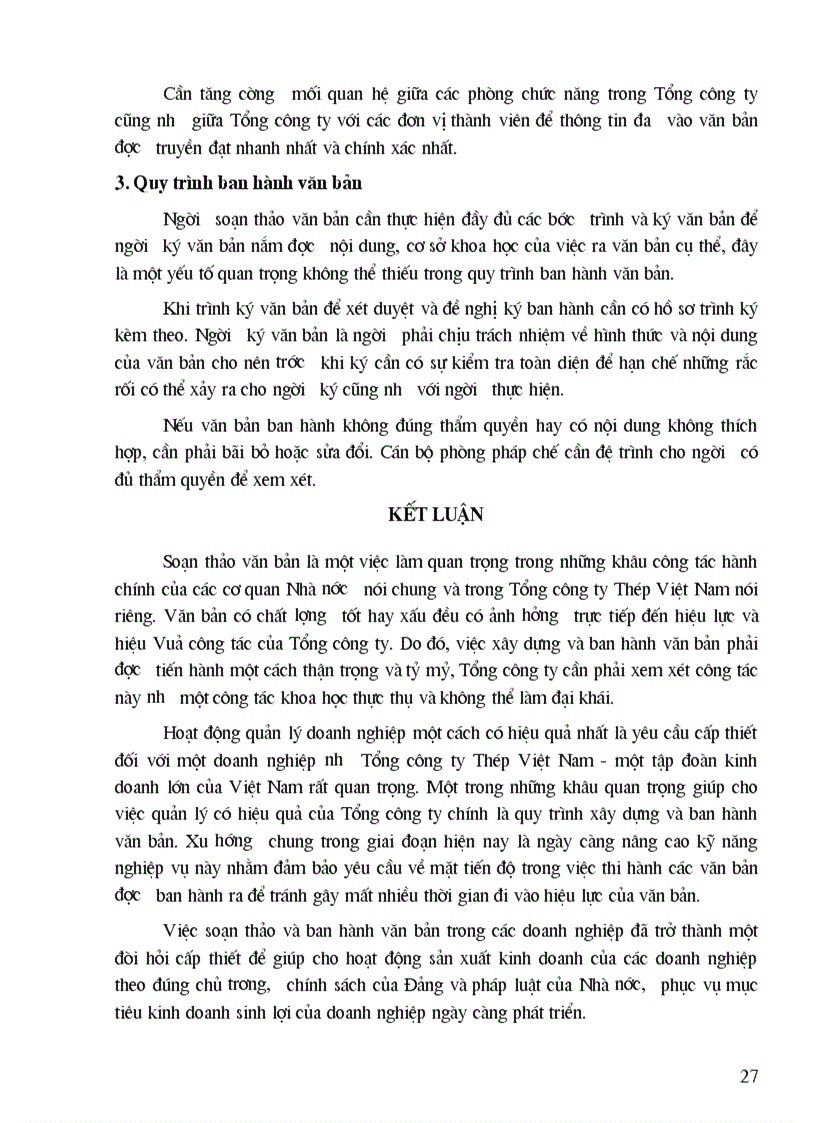 image for page Hoàn thiện một bước quy trình xây dựng và ban hành văn bản nhằm nâng cao hiệu quả kinh doanh ở Tổng công ty Thép Việt Nam