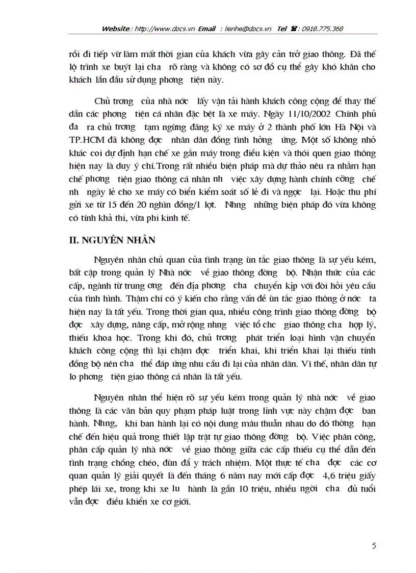 image for page Vận dụng cặp phạm trù nguyên nhân kết quả để tìm hiểu về vấn đề ùn tắc giao thông ở hà nội hiện nay