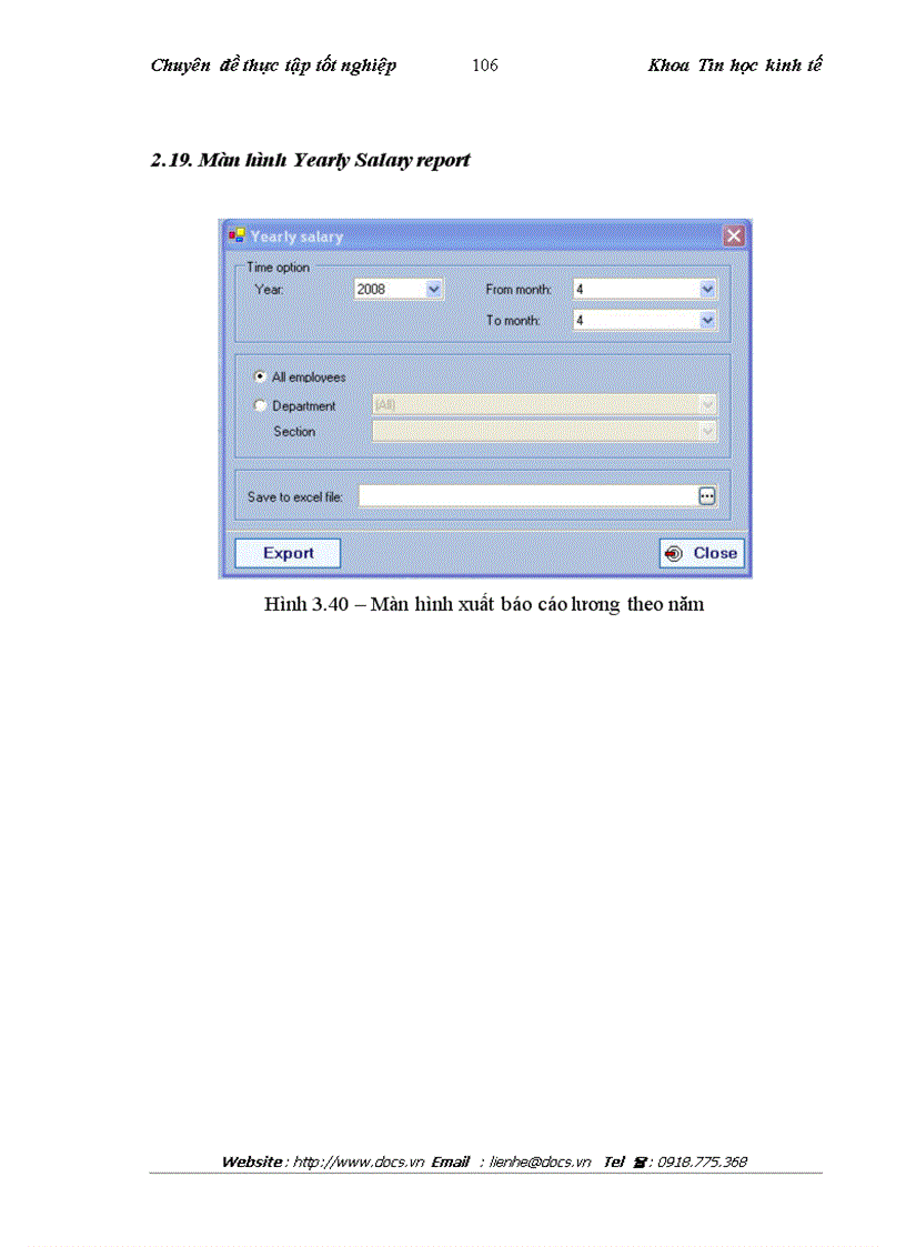 image for page Phân tích thiết kế phần mềm tính lương