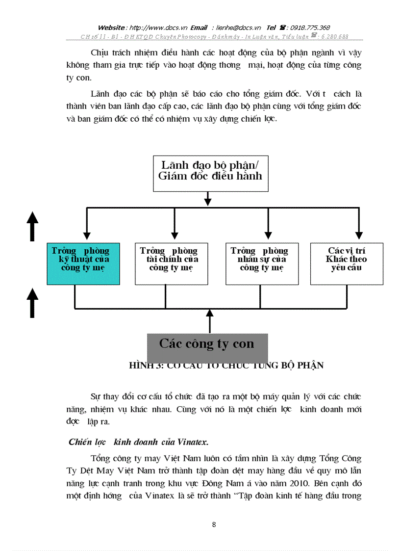 image for page Sự phù hợp giữa cơ cấu tổ chức và chiến lược kinh doanh ở tổng công ty dệt may Việt Nam Vinatex