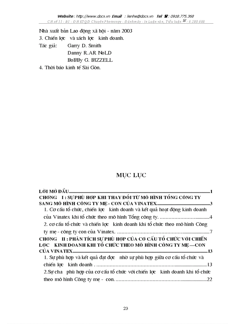 image for page Sự phù hợp giữa cơ cấu tổ chức và chiến lược kinh doanh ở tổng công ty dệt may Việt Nam Vinatex
