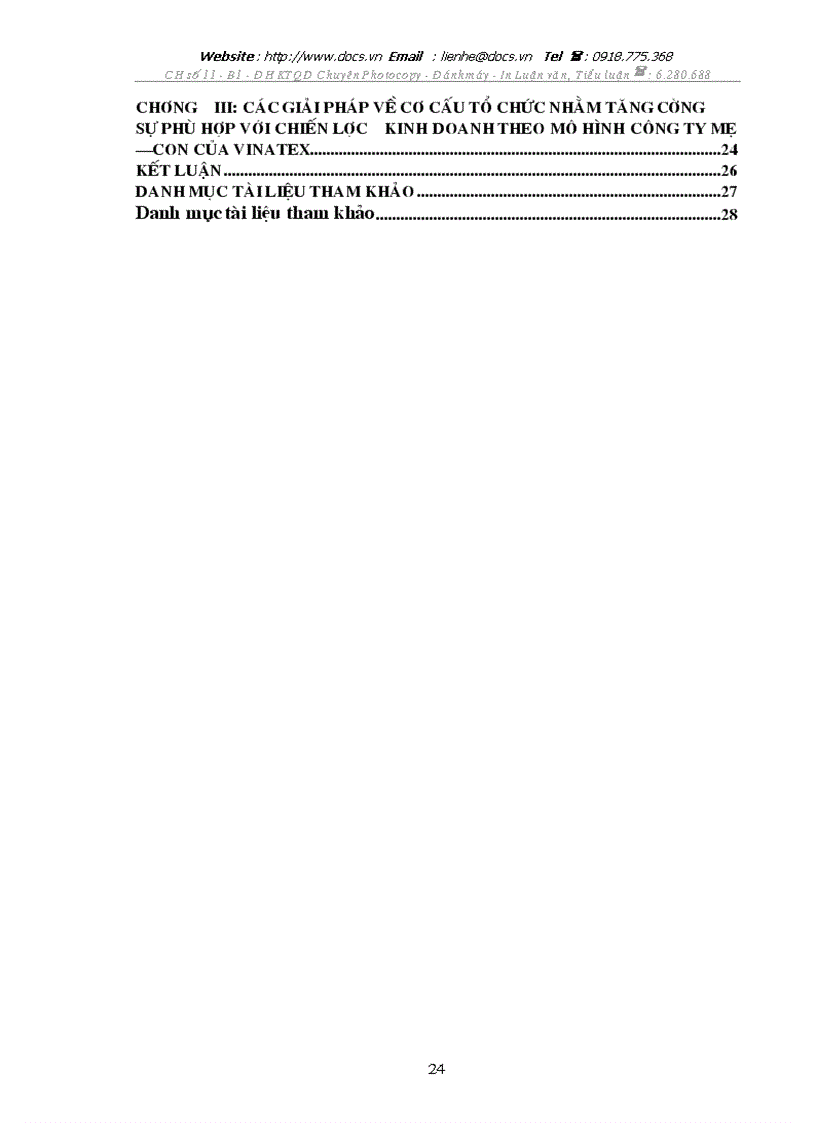 image for page Sự phù hợp giữa cơ cấu tổ chức và chiến lược kinh doanh ở tổng công ty dệt may Việt Nam Vinatex