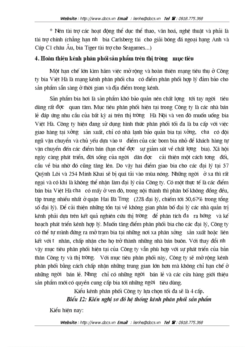 image for page Một số giải pháp cơ bản nhằm duy trì và mở rộng thị trường tiêu thụ sản phẩm của Công ty Bia Việt Hà