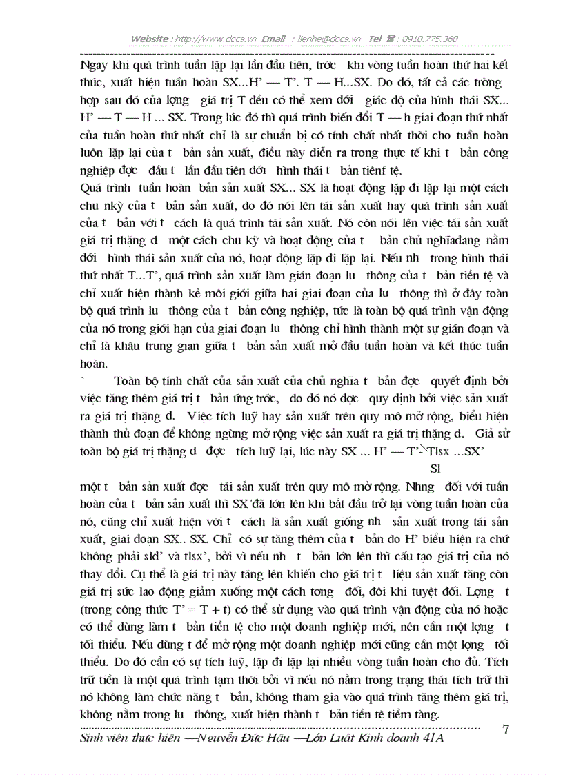 image for page Tuần hoàn chu chuyển tư bản của Mác Ănghen và việc vận dụng lý luận đó ở các doanh nghiệp nước ta hiện nay