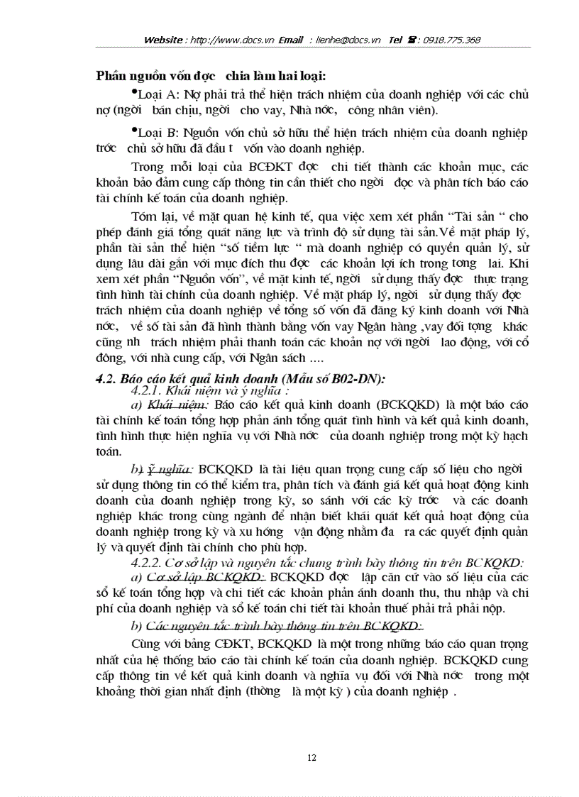 image for page Phân tích tình hình tài chính thông qua hệ thống báo cáo tài chính kế toán và các biện pháp nâng cao hiệu quả sử dụng vốn kinh doanh tại Công ty Dụng