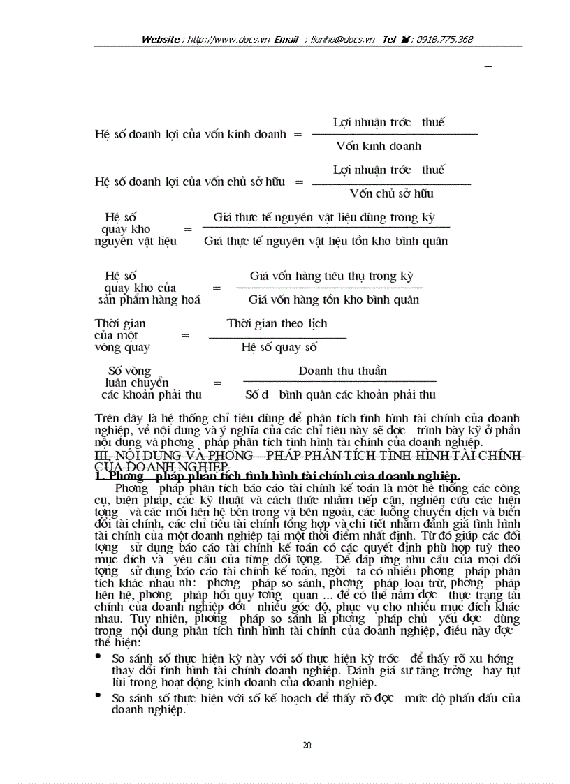 image for page Phân tích tình hình tài chính thông qua hệ thống báo cáo tài chính kế toán và các biện pháp nâng cao hiệu quả sử dụng vốn kinh doanh tại Công ty Dụng