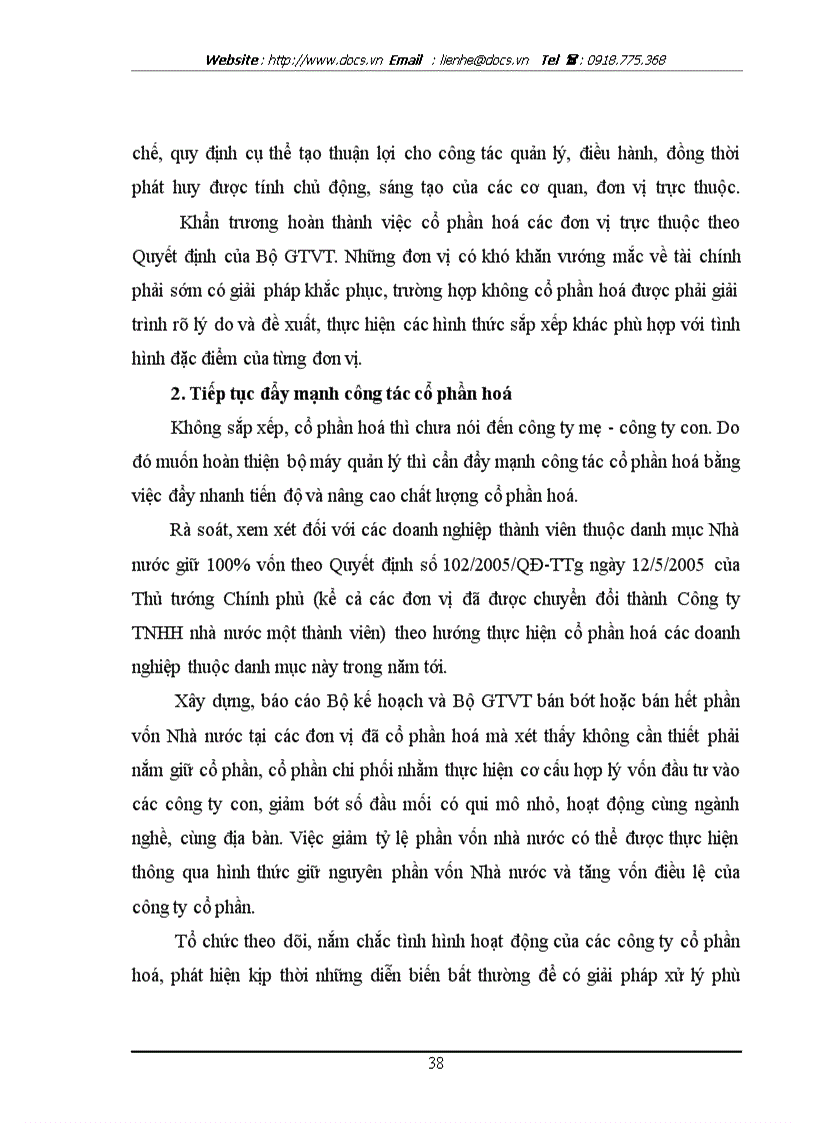 image for page Hoàn thiện bộ máy quản lý của Tổng C ty Đường sông miền Bắc theo mô hình C ty Mẹ C ty Con