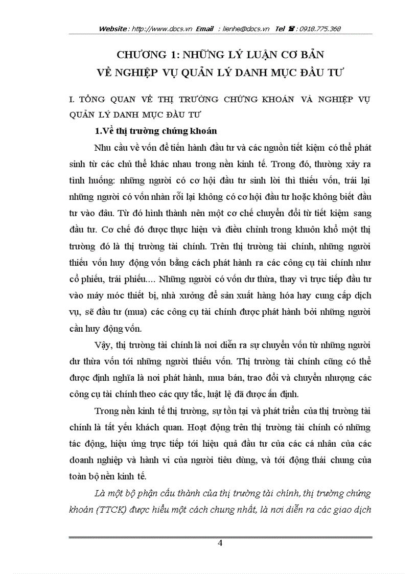 image for page Áp dụng các công cụ toán tài chính vào việc quản lý danh mục đầu tư ứng dụng trong thị trường CK VN