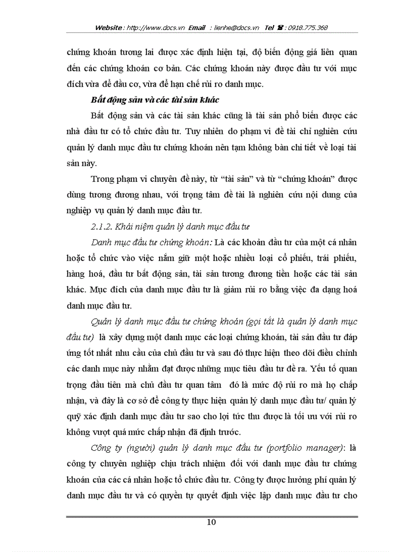 image for page Áp dụng các công cụ toán tài chính vào việc quản lý danh mục đầu tư ứng dụng trong thị trường CK VN