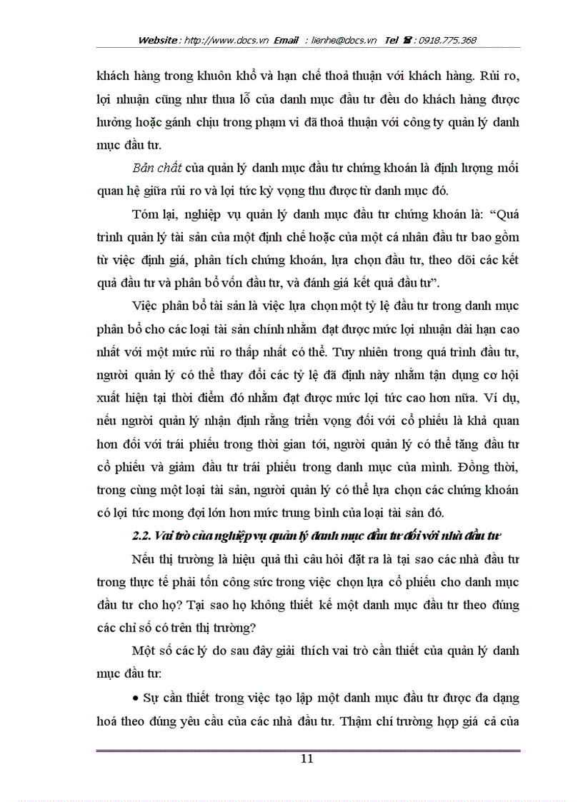 image for page Áp dụng các công cụ toán tài chính vào việc quản lý danh mục đầu tư ứng dụng trong thị trường CK VN
