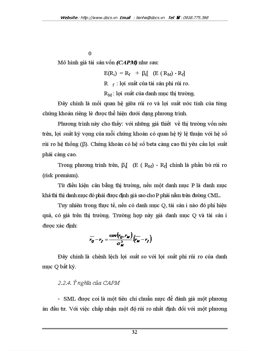 image for page Áp dụng các công cụ toán tài chính vào việc quản lý danh mục đầu tư ứng dụng trong thị trường CK VN