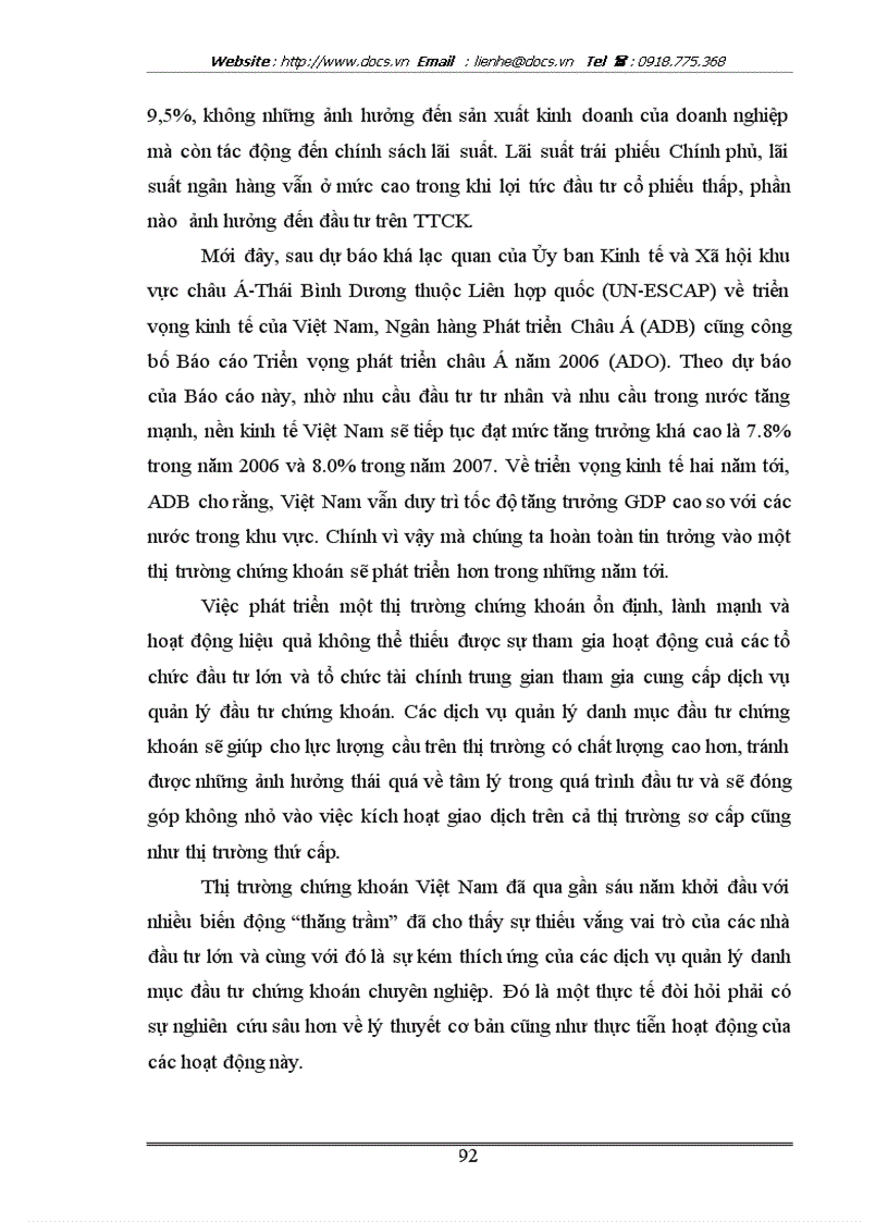 image for page Áp dụng các công cụ toán tài chính vào việc quản lý danh mục đầu tư ứng dụng trong thị trường CK VN