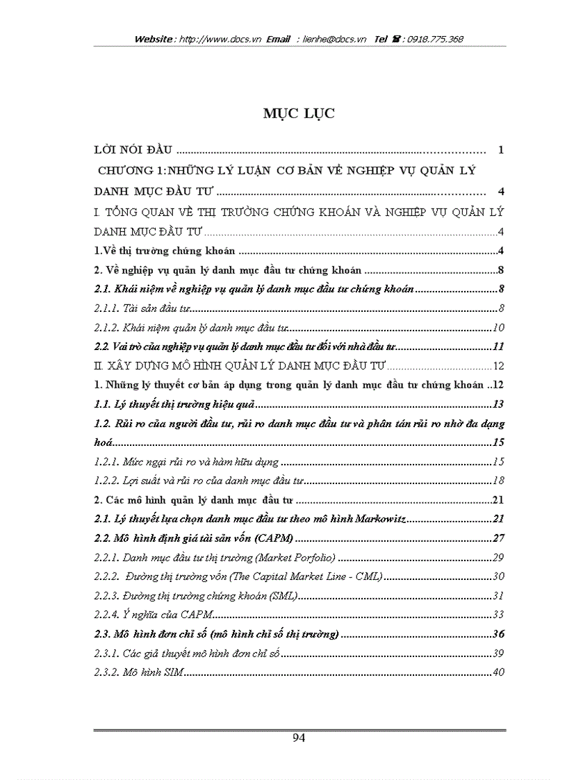 image for page Áp dụng các công cụ toán tài chính vào việc quản lý danh mục đầu tư ứng dụng trong thị trường CK VN