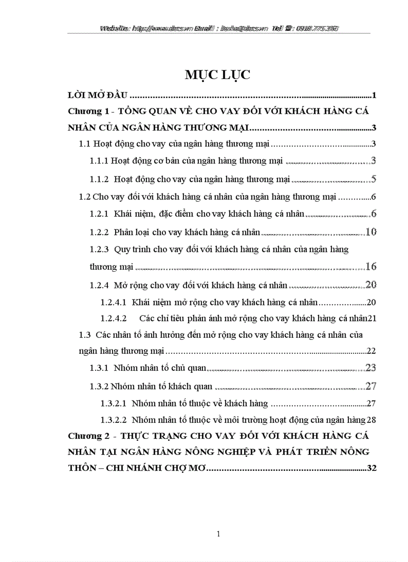 image for page Mở rộng cho vay đối với khách hàng cá nhân tại ngânhàng NHNo PTNT AgriBank chi nhánh Chợ Mơ