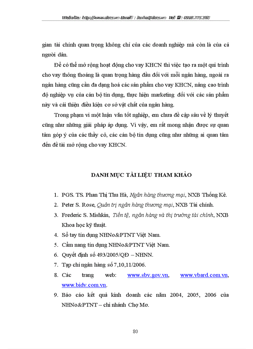 image for page Mở rộng cho vay đối với khách hàng cá nhân tại ngânhàng NHNo PTNT AgriBank chi nhánh Chợ Mơ