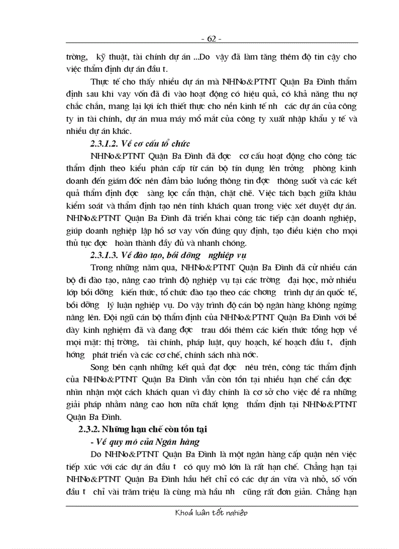 image for page Các giải pháp nhằm nâng cao chất lượng công tác thẩm định dự án đầu tư tại chi nhánh ngânhàng NHNo PTNT AgriBank Quận Ba Đình