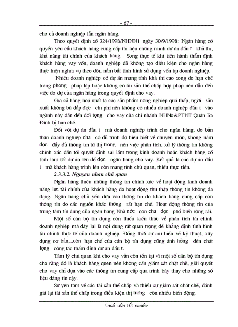 image for page Các giải pháp nhằm nâng cao chất lượng công tác thẩm định dự án đầu tư tại chi nhánh ngânhàng NHNo PTNT AgriBank Quận Ba Đình