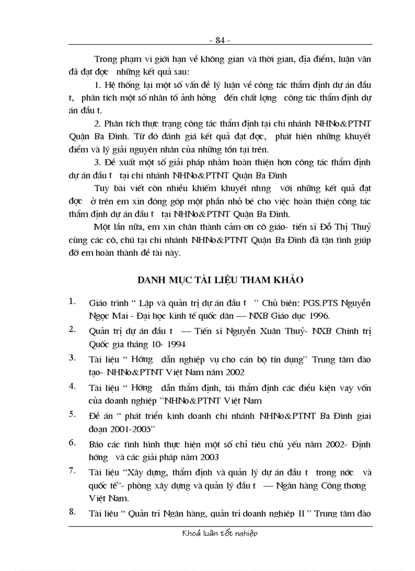 image for page Các giải pháp nhằm nâng cao chất lượng công tác thẩm định dự án đầu tư tại chi nhánh ngânhàng NHNo PTNT AgriBank Quận Ba Đình