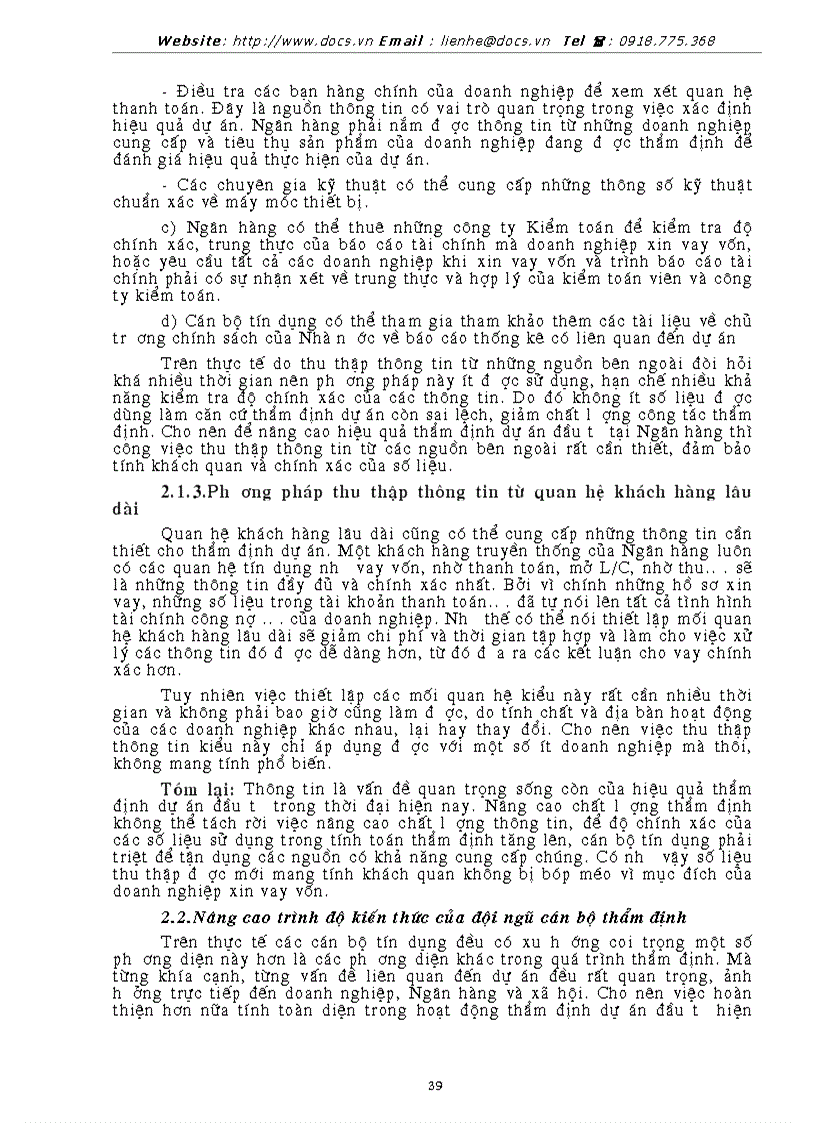 image for page 1số biện pháp nâng cao chất lượng thẩm định dự án đầu tư tại ngânhàng NHCT VietinBank khu vực 2 Hai Bà Trưng
