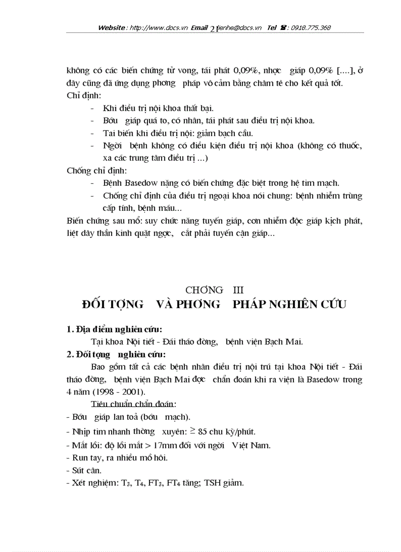 image for page Đặc điểm lâm sàng cận lâm sàng và biến chứng bệnh Basedow tại khoa Nội tiết Đái tháo đường Bệnh viện Bạch Mai trong 4 năm 1998 200