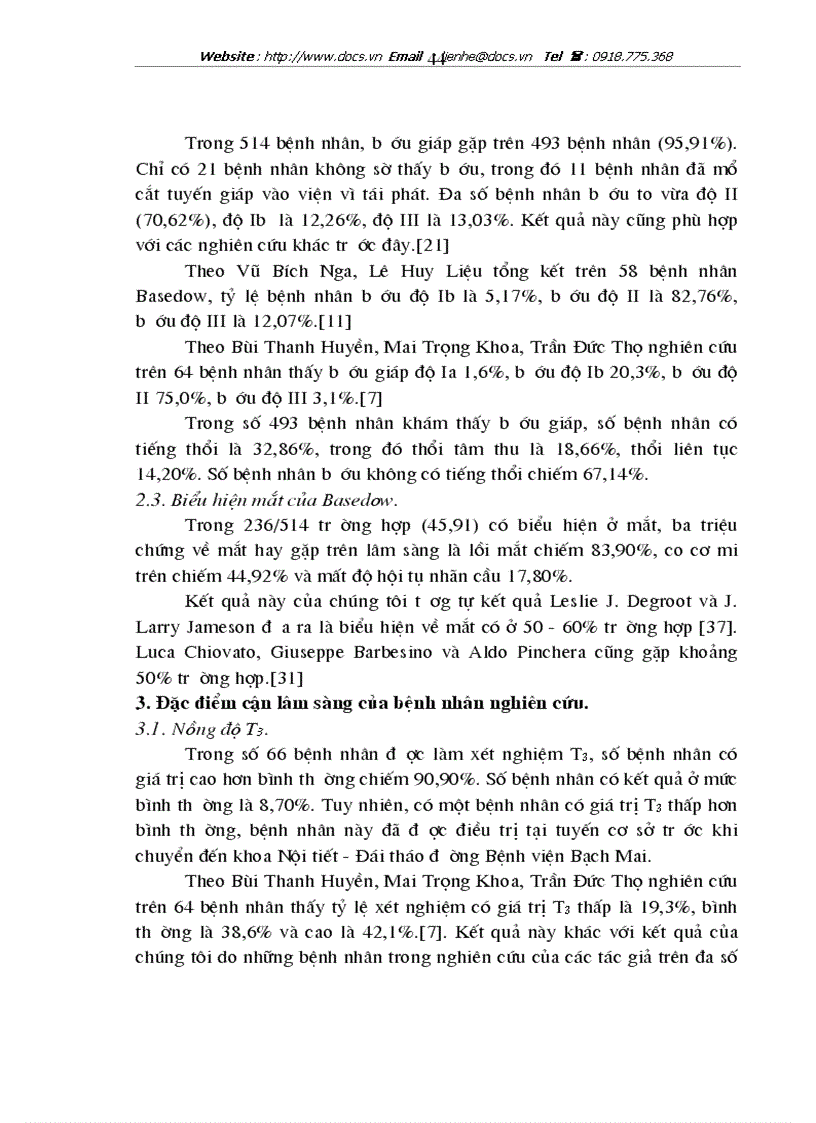 image for page Đặc điểm lâm sàng cận lâm sàng và biến chứng bệnh Basedow tại khoa Nội tiết Đái tháo đường Bệnh viện Bạch Mai trong 4 năm 1998 200