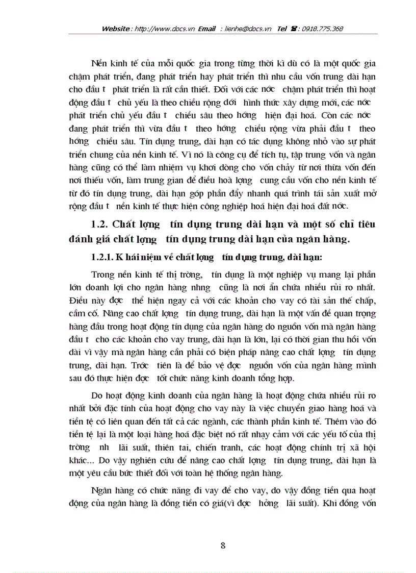 image for page Giải pháp nâng cao chất lượng Tín dụng Trung Dài hạn tại chi nhánh ngânhàng NHĐT PT BIDV Hà Thành