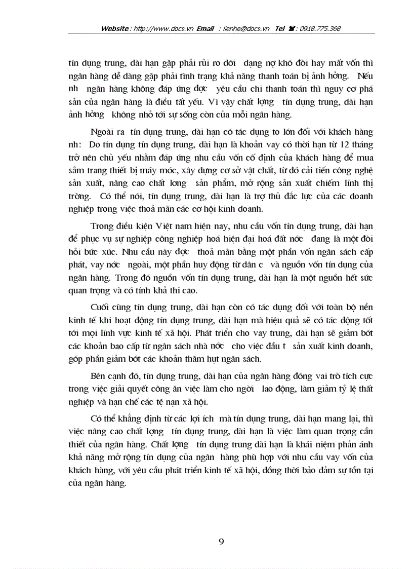 image for page Giải pháp nâng cao chất lượng Tín dụng Trung Dài hạn tại chi nhánh ngânhàng NHĐT PT BIDV Hà Thành