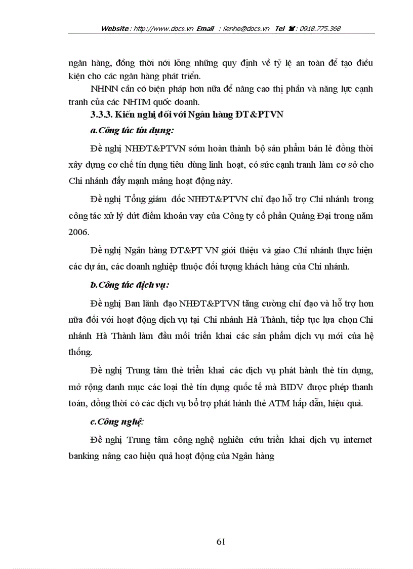 image for page Giải pháp nâng cao chất lượng Tín dụng Trung Dài hạn tại chi nhánh ngânhàng NHĐT PT BIDV Hà Thành