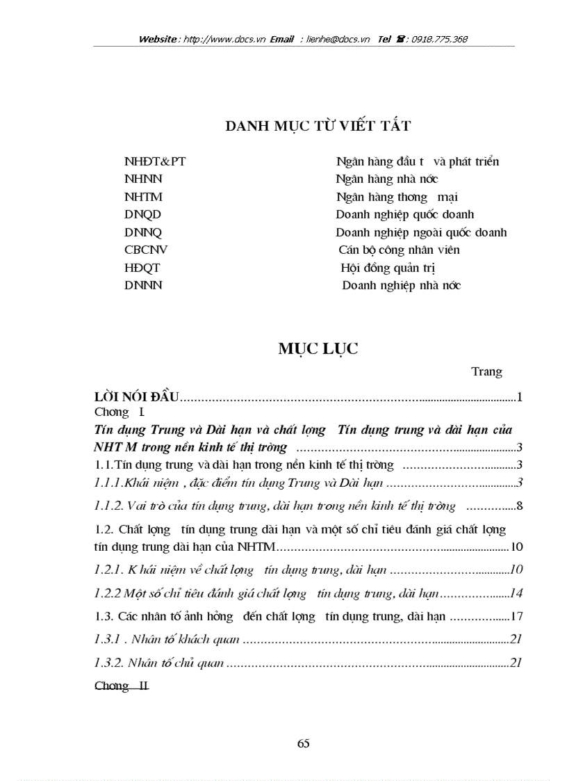 image for page Giải pháp nâng cao chất lượng Tín dụng Trung Dài hạn tại chi nhánh ngânhàng NHĐT PT BIDV Hà Thành