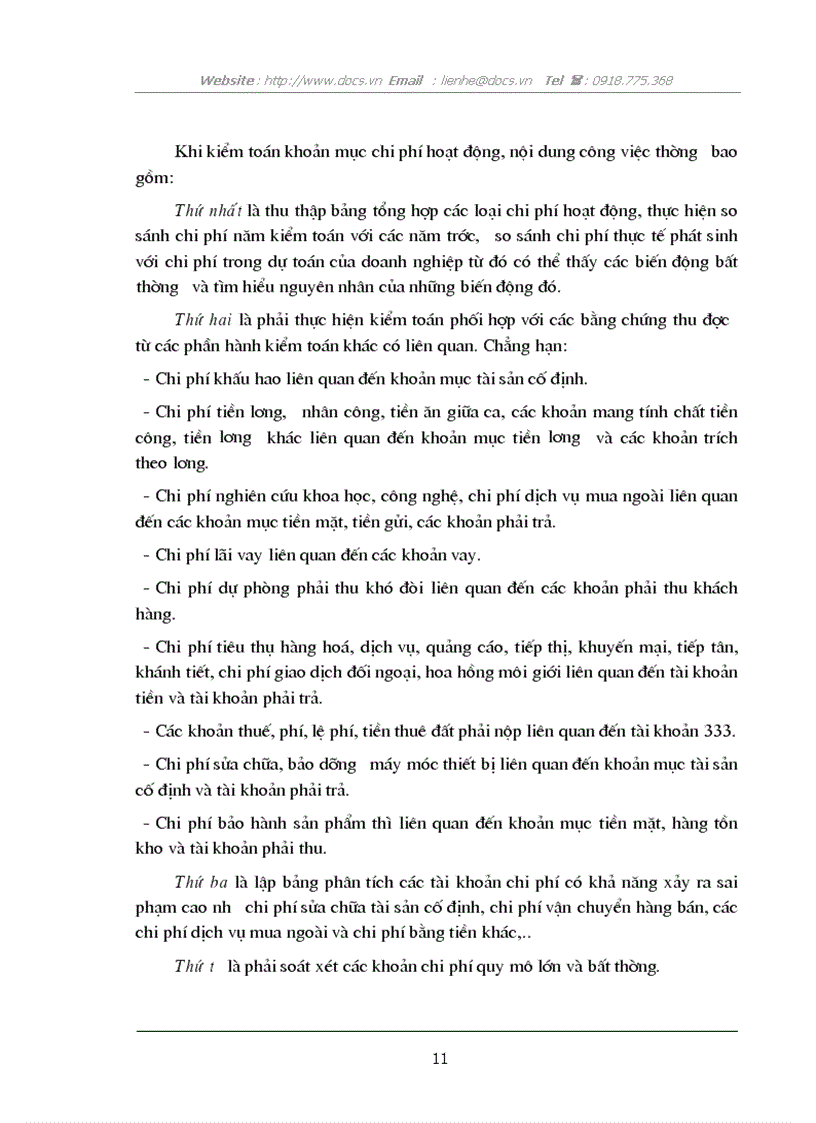 image for page Quy trình kiểm toán chi phí hoạt động trong Kiểm toán Báo cáo tài chính do Công ty dịch vụ tư vấn Tài chính Kế toán và Kiểm toán AASC thực hiện