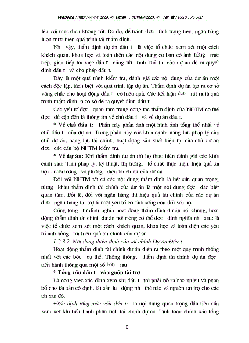 image for page Nâng cao chất lượng thẩm định tài chính dự án đầu tư trong hoạt động tín dụng tại ngânhàng NHTMCP Ngoại Thương VietcomBank