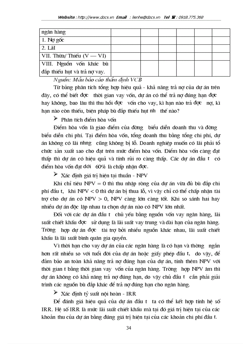 image for page Nâng cao chất lượng thẩm định tài chính dự án đầu tư trong hoạt động tín dụng tại ngânhàng NHTMCP Ngoại Thương VietcomBank