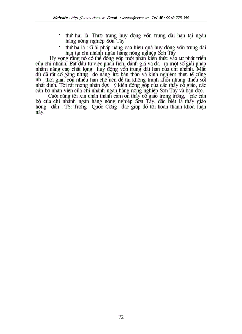 image for page Giải pháp nâng cao chất lượng tín dụng trung dài hạn tại ngânhàng NHNo PTNT AgriBank Sơn Tây
