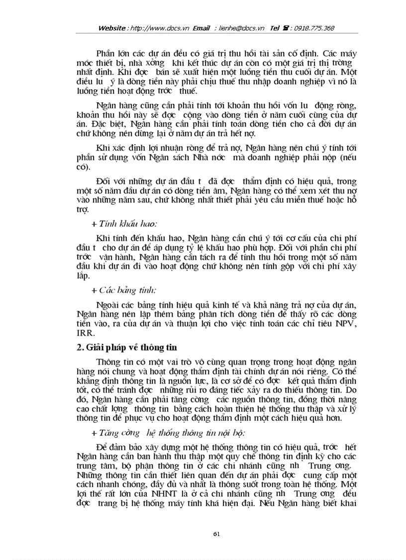 image for page Giải pháp nâng cao hiệu quả thẩm định dự án đầu tư tại ngânhàng NHTMCP Ngoại Thương VietcomBank VN