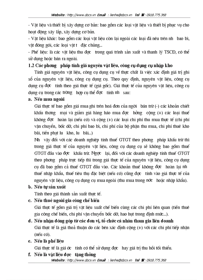 image for page Hạch toán nguyên vật liệu công cụ dụng cụ tại Công ty Thăng Long Talimex