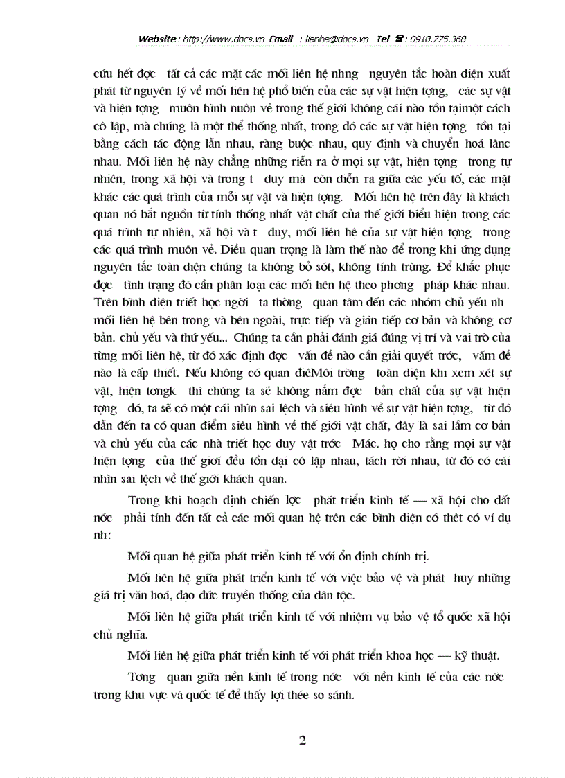 image for page Nguyên tắc toàn diện trong triết học Mác Lênin Với việc phân tích đường lối đổi mới toàn diện ở Việt Nam