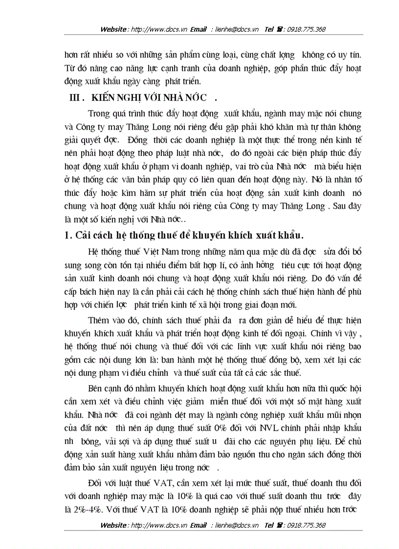 image for page Một số giải pháp nhằm thúc đẩy hoạt động xuất khẩu hàng may mặc ở công ty may Thăng Long