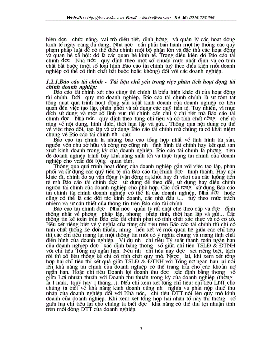image for page Báo cáo tài chính với việc phân tích tình hình tài chính của doanh nghiệp