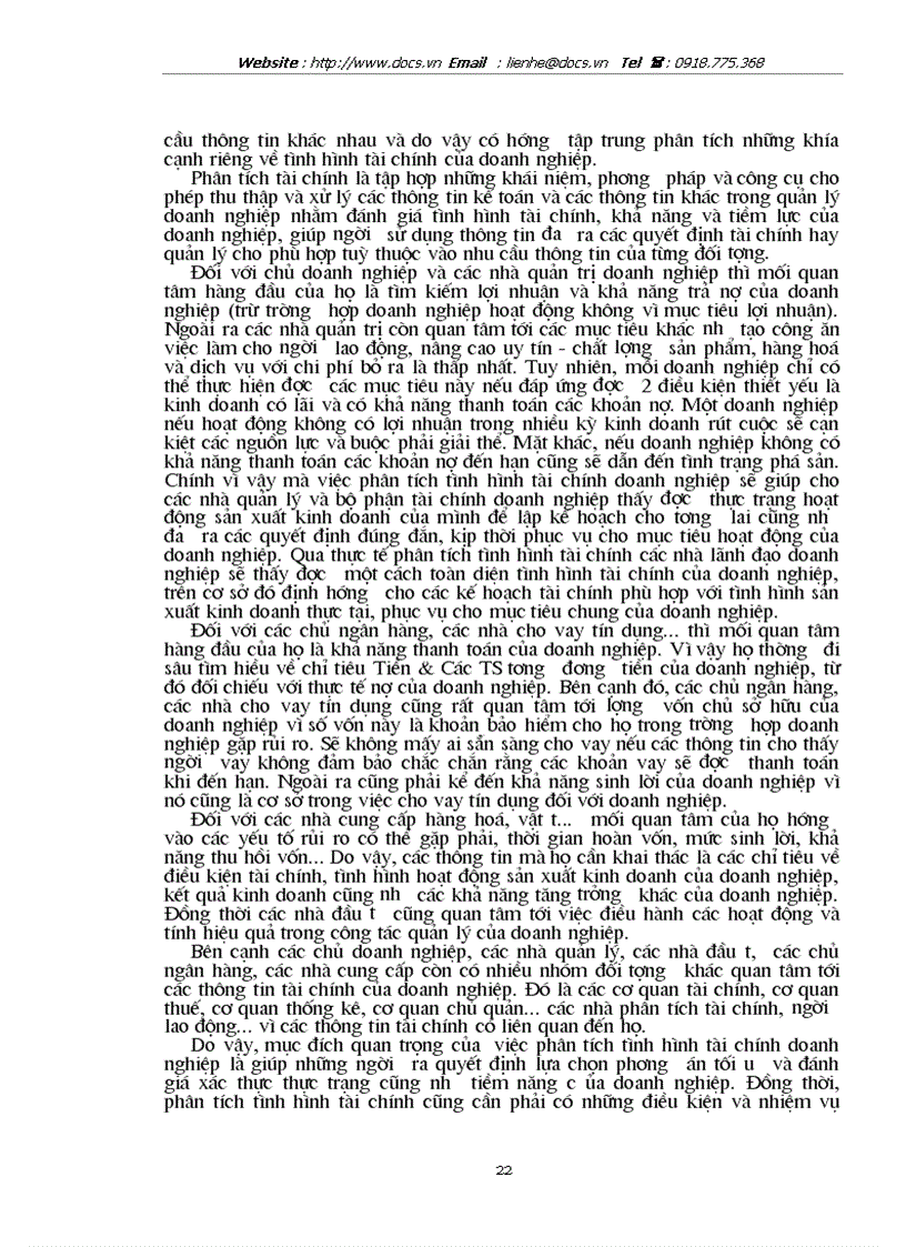 image for page Báo cáo tài chính với việc phân tích tình hình tài chính của doanh nghiệp