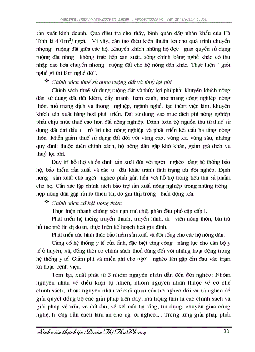 image for page Thực trạng những giải pháp chủ yếu nhằm xoá đói giảm nghèo ở nông thôn Hà Tĩnh