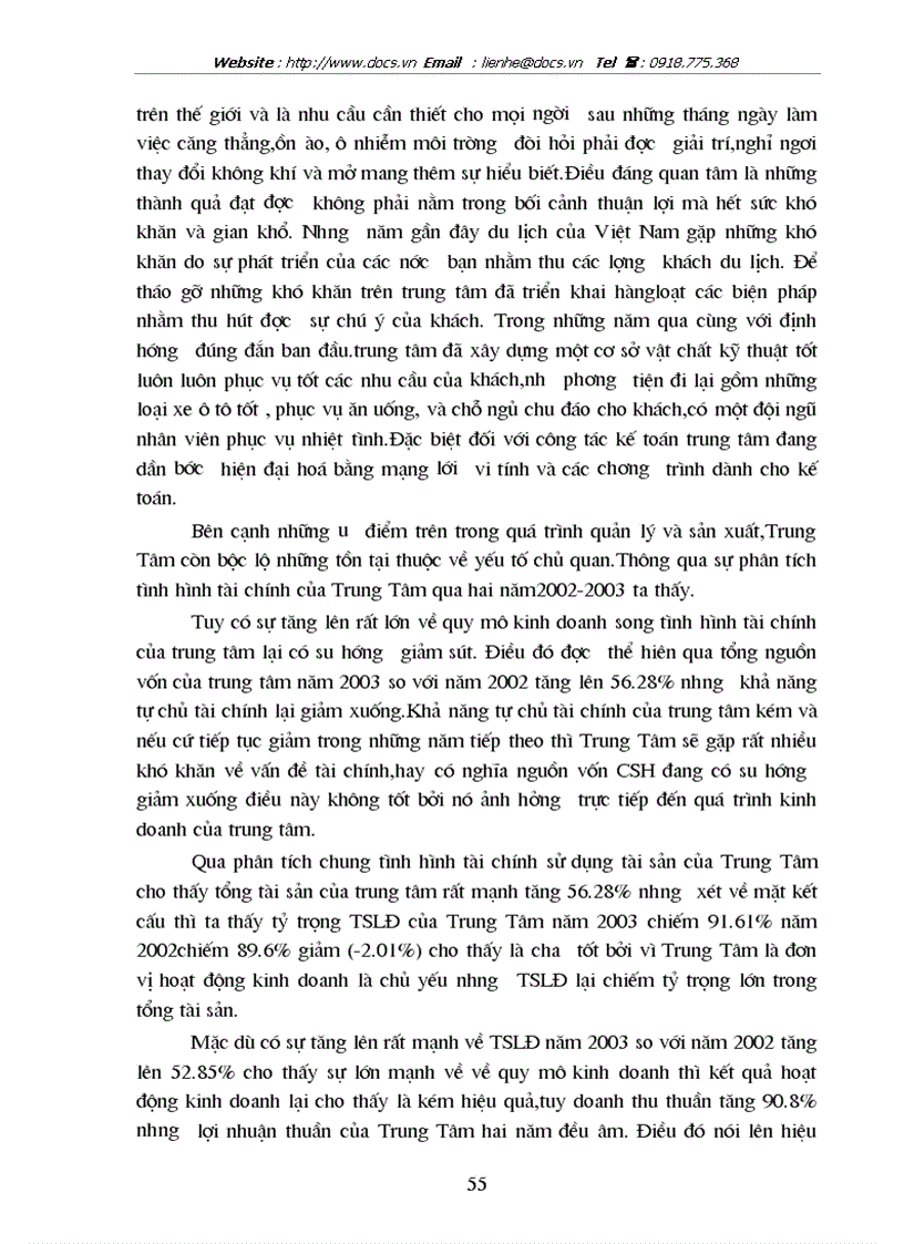 image for page Phân tích tình hình tài chính và giải pháp nhằm nâng cao khả năng tài chính tại trung tâm du lịch thanh niên việt nam