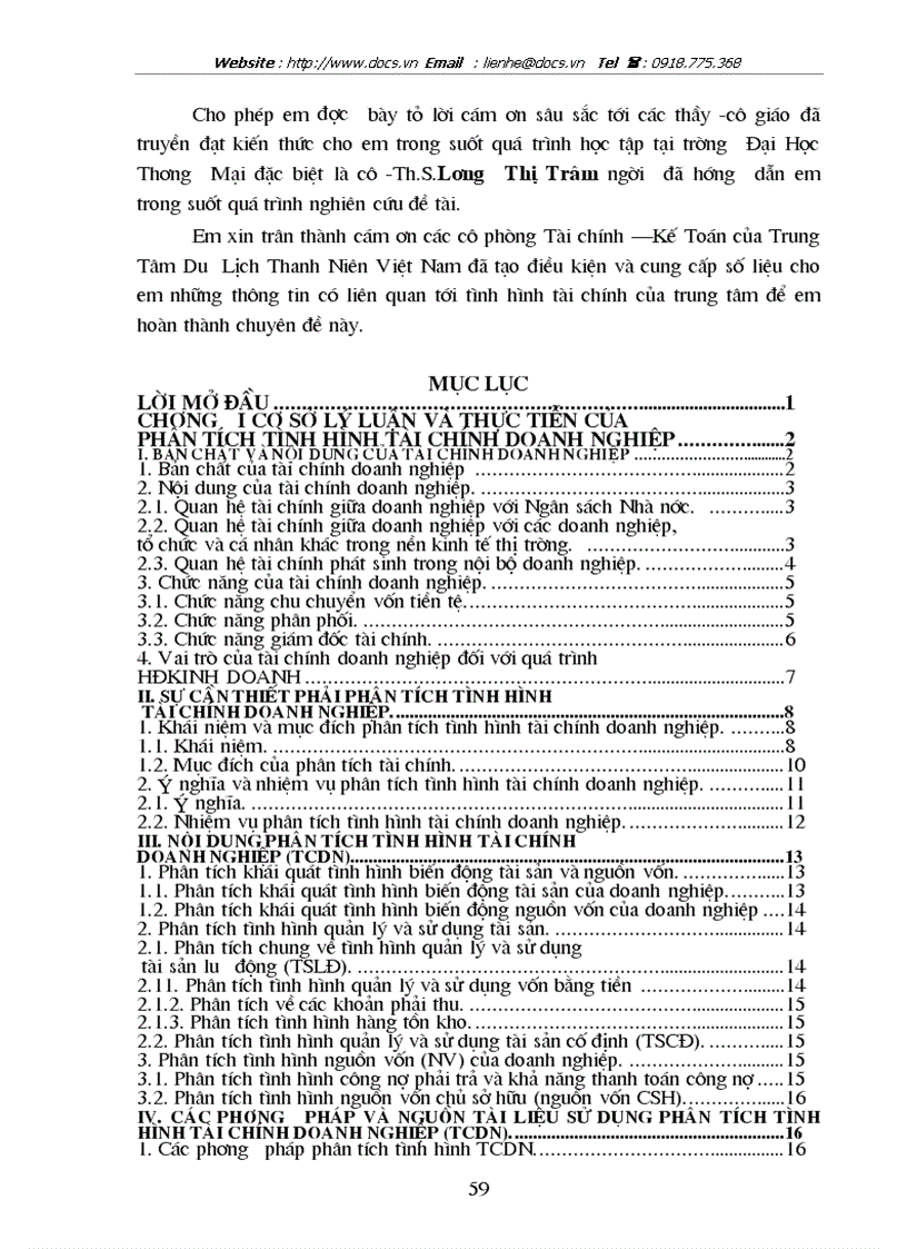 image for page Phân tích tình hình tài chính và giải pháp nhằm nâng cao khả năng tài chính tại trung tâm du lịch thanh niên việt nam