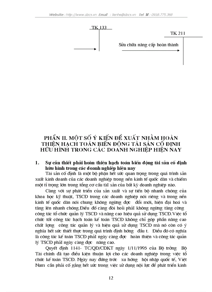 image for page Kế toán nội dung biến động TSCĐ hữu hình trong các doanh nghiệp theo hướng vận dụng hệ thống chuẩn mực kế toán Việt nam