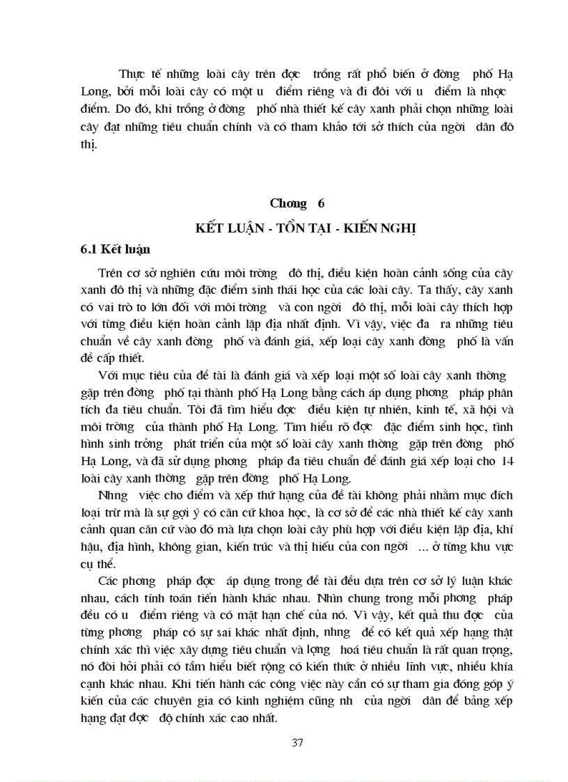 image for page Đánh giá và xếp loại một số loài cây trồng thường gặp trên đường phố tại thành phố Hạ Long