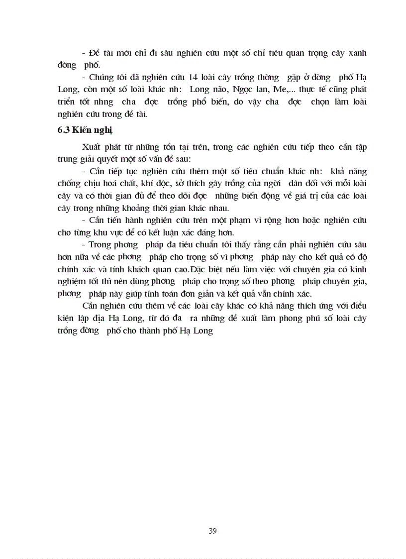 image for page Đánh giá và xếp loại một số loài cây trồng thường gặp trên đường phố tại thành phố Hạ Long