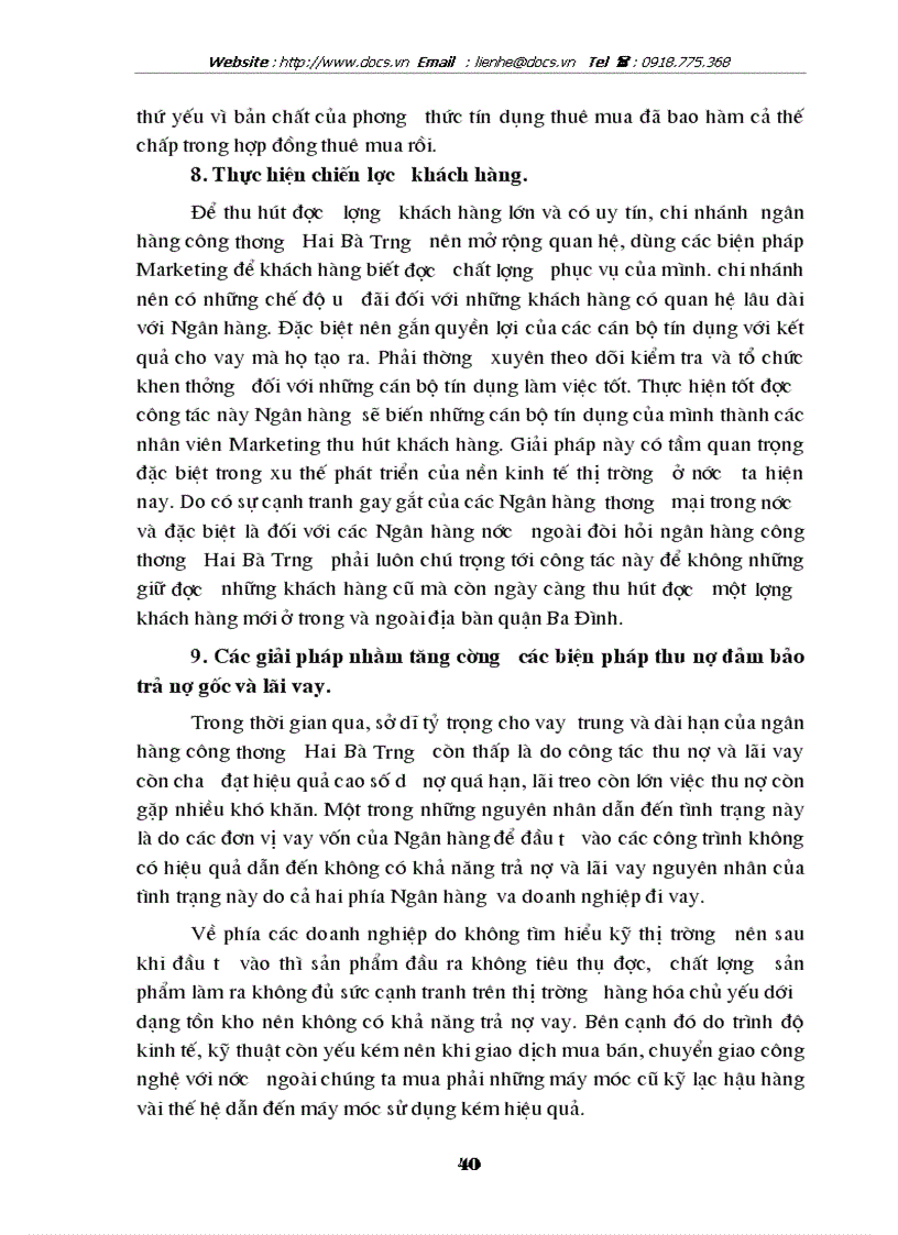 image for page Những giải pháp nhằm nâng cao hiệu quả tín dụng trung dài hạn tại ngânhàng NHCT VietinBank Hai Bà Trưng