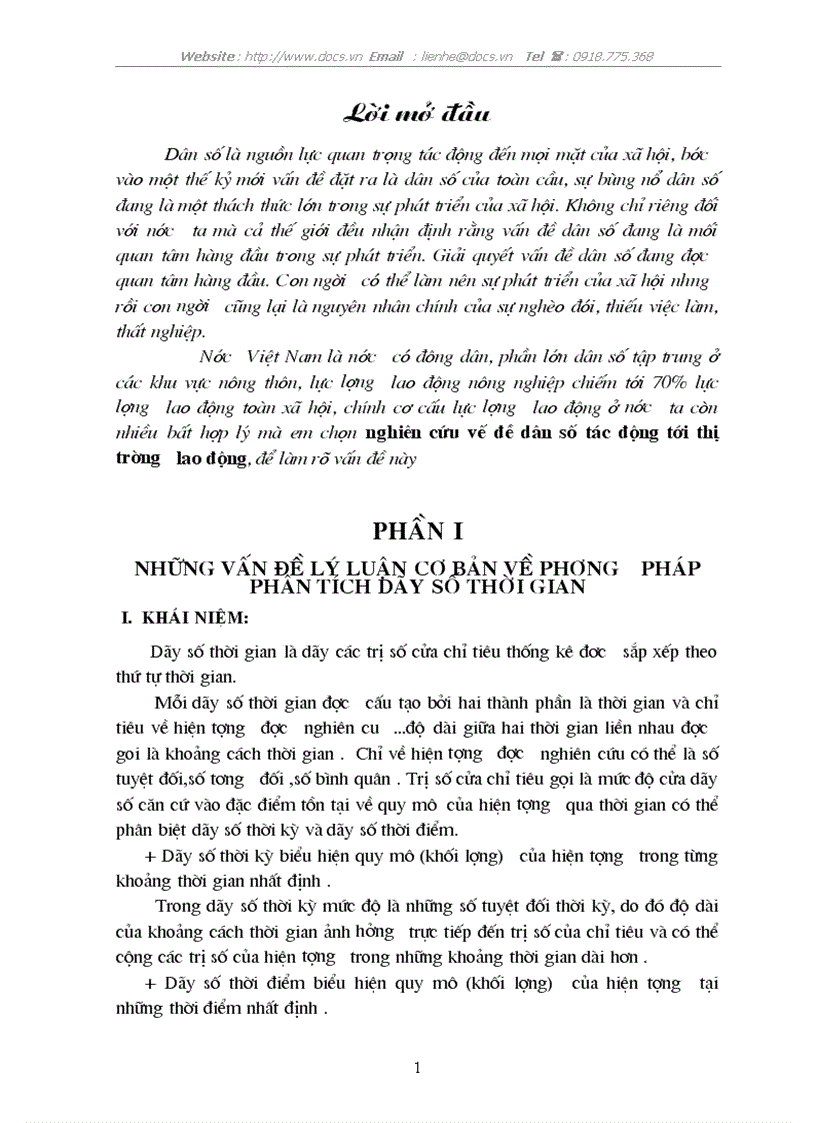 image for page Nghiên cứu vấn đề dân số tác động tới thị trường lao động Vận dụng phương pháp dãy số thời gian dự đoán thống kê ngắn hạn để