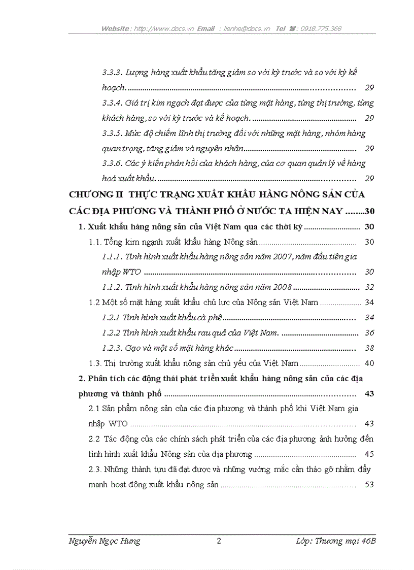 image for page Thực trạng xuất khẩu hàng nông sản của các địa phương và TP ở nước ta hiện nay