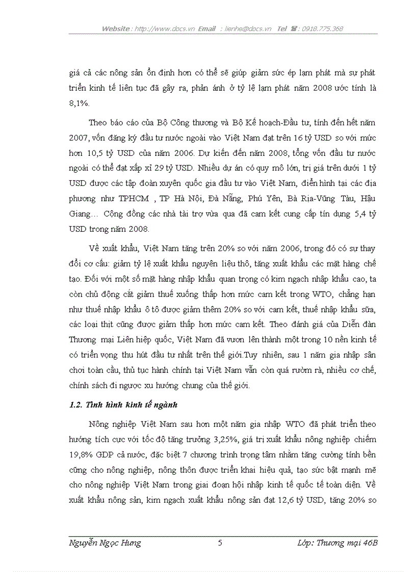 image for page Thực trạng xuất khẩu hàng nông sản của các địa phương và TP ở nước ta hiện nay